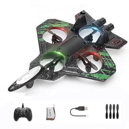 RC Airplane Fighter Jet with Light, 360° Flip Fighter Jet Toy